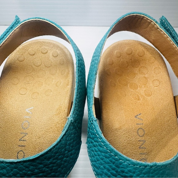 Vionic Terra Women's Teal Leather Sandals Size 7.5 - Picture 7 of 13